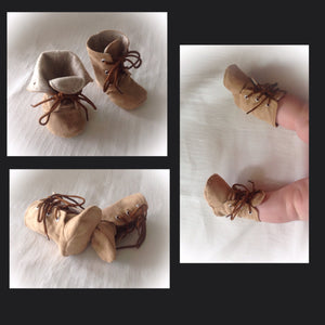 Tan Baby Combat Boots | Newborn size up to 4T