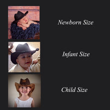 Load image into Gallery viewer, Baby Felt Cowboy Hat | Newborn | Infant | Child Sizes Available | PICK YOUR COLOR