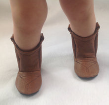 Load image into Gallery viewer, Ostrich Faux Leather Baby Cowboy Boots | 3-6 M size up to 24 Months