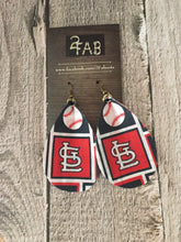 Load image into Gallery viewer, St. Louis Cardinals Earrings | 2.5”| FREE Shipping in US
