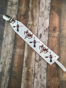 Deer Skull & Arrows Pacifier Clip