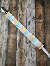 Load image into Gallery viewer, Gold, Pink, Blue Arrow Pacifier Clip