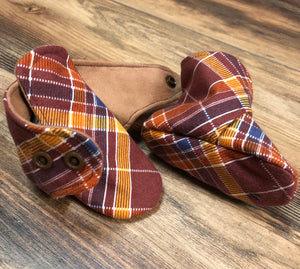 Fall Plaid Snap Boots