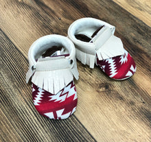 Load image into Gallery viewer, Southwest Aztec Baby Moccasins | Newborn size up to 24 M