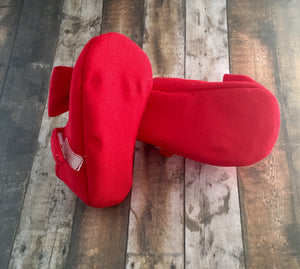 Red Baby Girl Shoes with Bows | Newborn size up to 24 Months