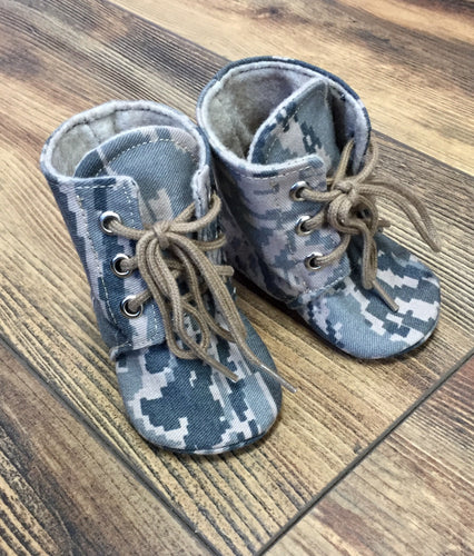 Air Force Baby Combat Boots | Military Camo | Newborn size up to 4T