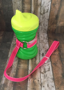 Hot Pink Sippy / Bottle / Toy Leash