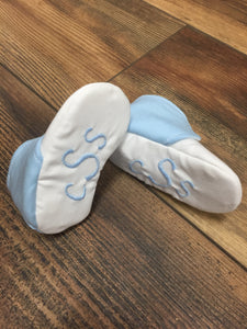 Blue & White Shoes with Elastic