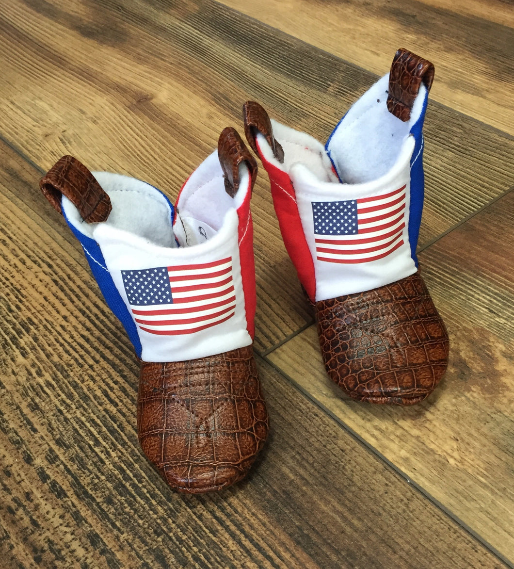 American Flag Baby Cowboy Boots | Newborn Size up to 24 Months