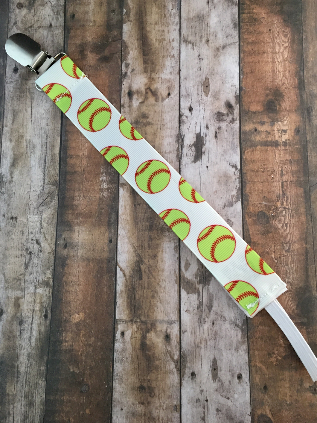 Softball Pacifier Clip