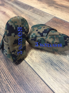 US Marine Corps Camo Girl Shoes with Bows | Newborn size up to 24 Months