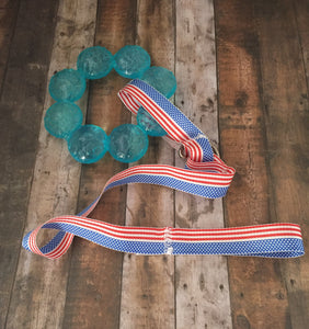 American Flag Sippy / Bottle / Toy Leash