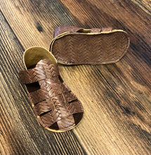 Load image into Gallery viewer, Brown Faux Leather Sandals