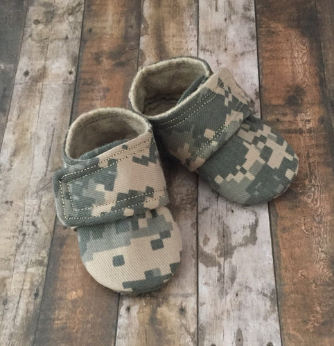 Army Baby Shoes with straps | Newborn size up to 4T