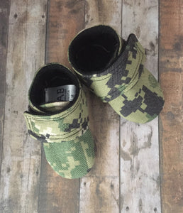 Navy AOR2 Baby Shoes with straps | Newborn size up to 4T