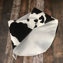 Load image into Gallery viewer, Baby Cow Print Bandana Bib with Waterproof Back