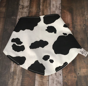 Baby Cow Print Bandana Bib with Waterproof Back