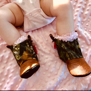 Mossy Oak Camo Baby Cowboy Boots | Newborn Size up to 24 Months