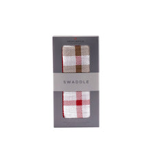 Load image into Gallery viewer, Plaid Swaddle | Red &amp; Tan