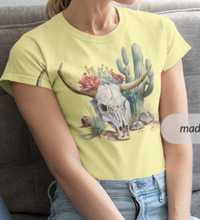 Load image into Gallery viewer, Light Yellow Short Sleeve Shirt | Women&#39;s | Lifestyle Themed