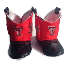 Load image into Gallery viewer, Texas Tech Baby Cowboy Boots with Leather | Newborn size up to 24 Months