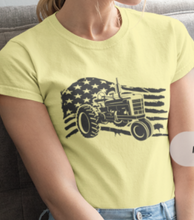 Load image into Gallery viewer, Light Yellow Short Sleeve Shirt | Women&#39;s | Lifestyle Themed