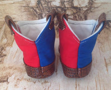 Load image into Gallery viewer, American Flag Baby Cowboy Boots | Newborn Size up to 24 Months